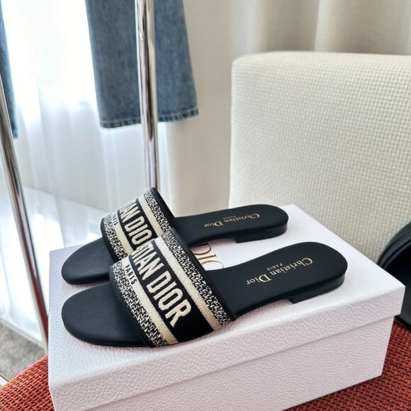 Christian Dior Dway Slide Sandals - Picture 1 of 8
